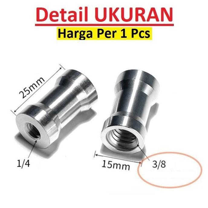 SPIGOT Female 1/4 to Female 3/8 Screw Baut Adapter Converter Light Stand Tripod