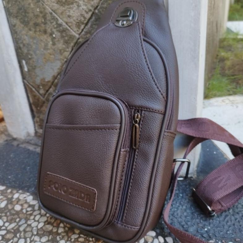 Tas SlingBag ZADA | Tas Selempang Pria Kulit PU Pum Termurah