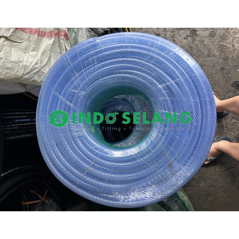 Promo Cod Indoselang - Selang Air Pvc 1/2 , 5/8 , 3/4 , 1 Inch Nylon Benang Bening Transparan Nilon 