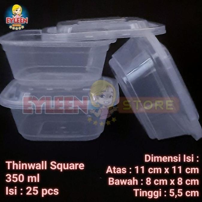 Thinwall Square 350 ml | Thinwall Kotak 350 ml | Food Container