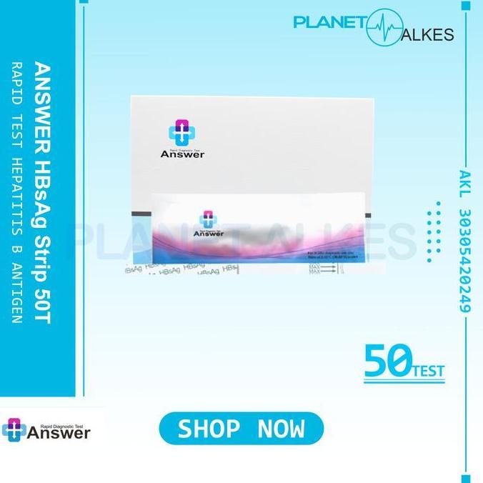 HbsAg Strip Answer Rapid Test Hepatitis B Per box isi 50 / Test Hbsag Cassette 25T