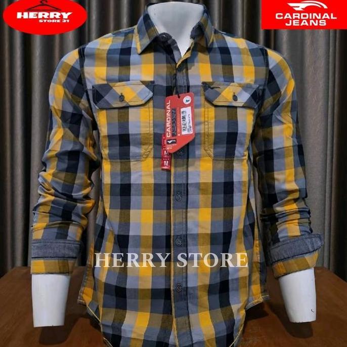 KEMEJA CARDINAL JEANS SLIMFIT PREMIUM QUALITY WARNA KUNING