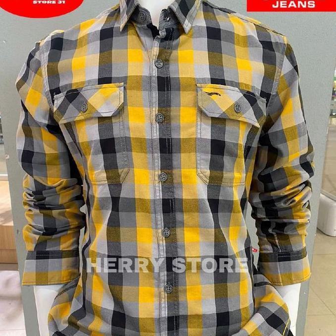 KEMEJA CARDINAL JEANS SLIMFIT PREMIUM QUALITY WARNA KUNING