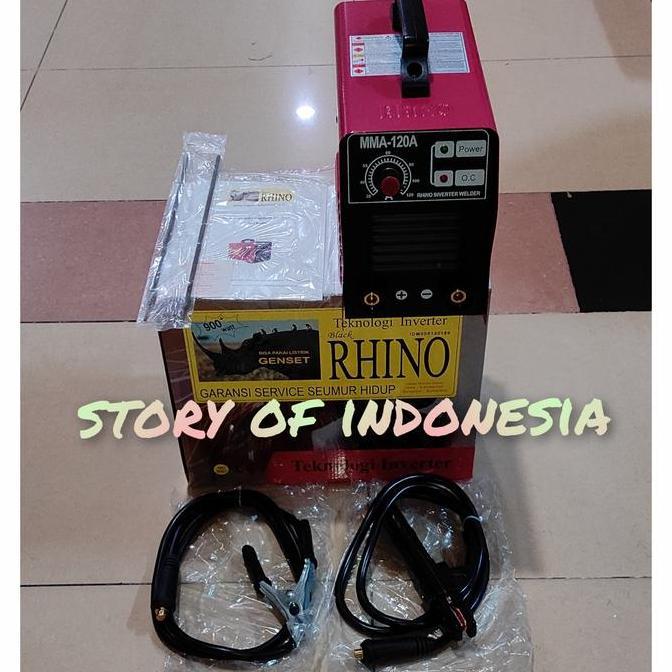 Mesin Las Listrik MMA RHINO 120 Ampere 900 Watt Travo Las Merah Trafo