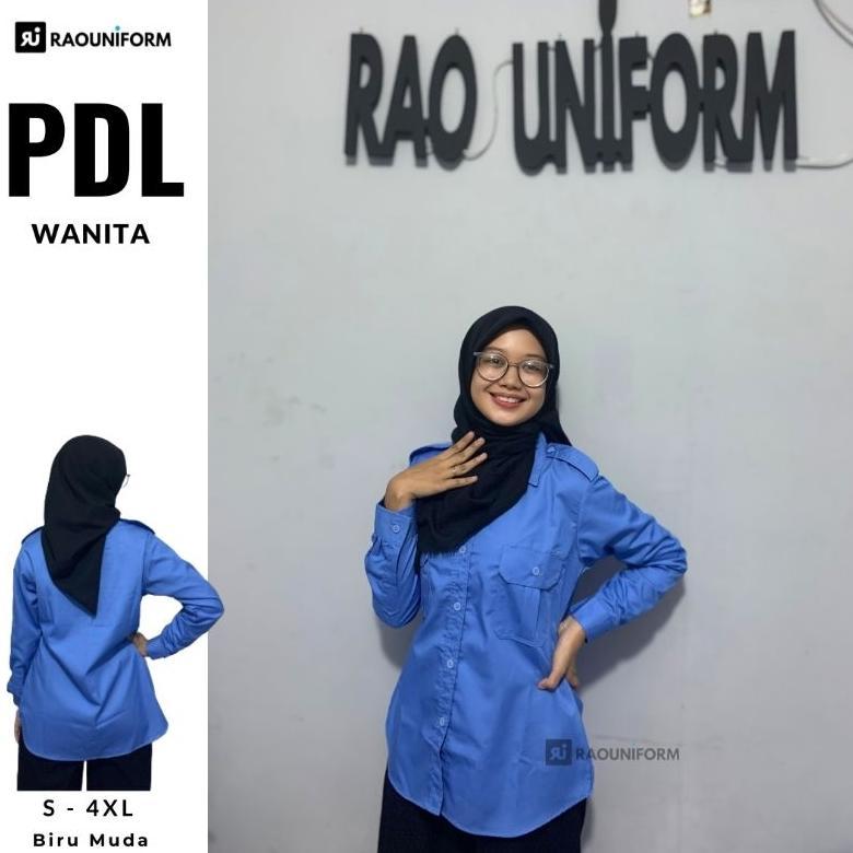 BEST SELLER KEMEJA PDL PUTIH WANITA/SERAGAM KESEHATAN WANITA/BAJU DINAS PDL LENGAN PANJANG/BAJU PDL 