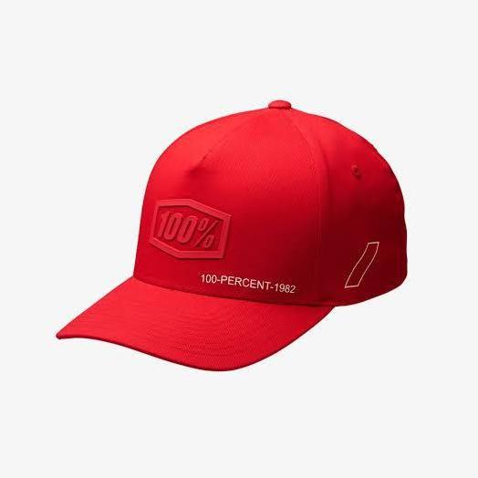 Hat 100% Shadow Flexfit Red / Original Flexfit ride100percent merchandise