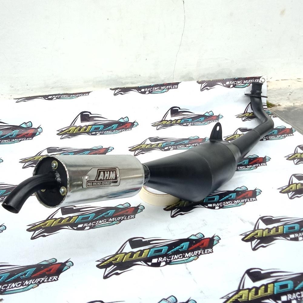 Grade Ori Knalpot Fiz R Fizr Ahm Standar Croom Hitam Crom Motor 2Tak Racing Garing Kemrincing