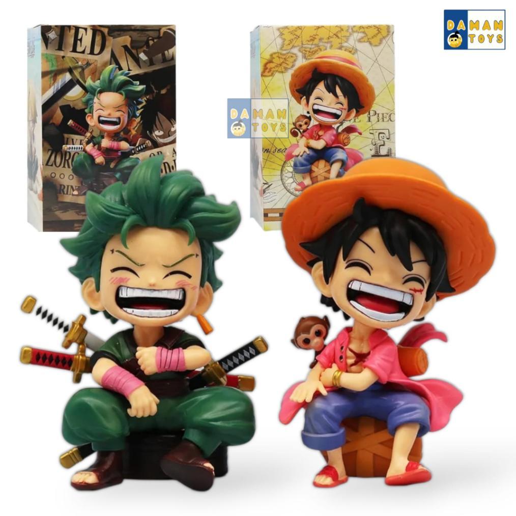 One Piece Action Figure Zoro Roronoa Resin Lufyy Koleksi Pajangan Anime
