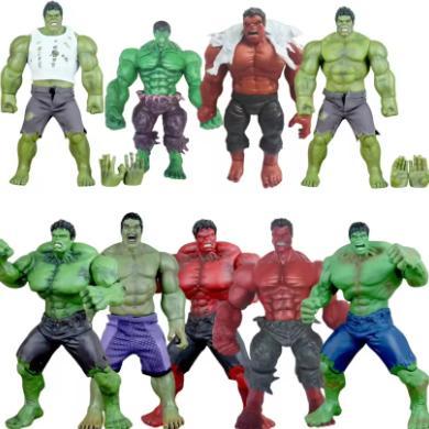 Super Hero Avengers Hulk PVC Action Figure Mainan 25Cm Merah Hijau
