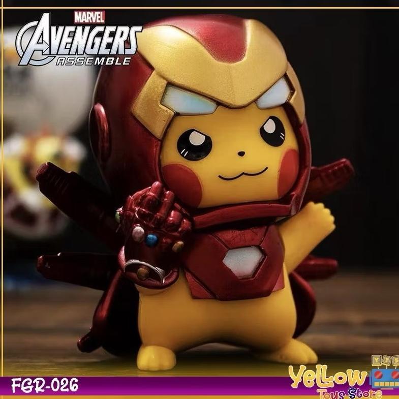 Action Dekorasi Figure Pikachu Marvel Avengers Ironman MK85 FGR026