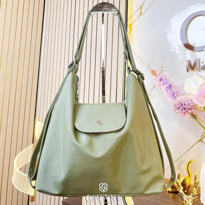 GIVANI Veya Bag 2 in 1 - Shoulder dan Ransel Tas Bahu & Backpack Tote Bag Wanita Casual Terbaru 2025