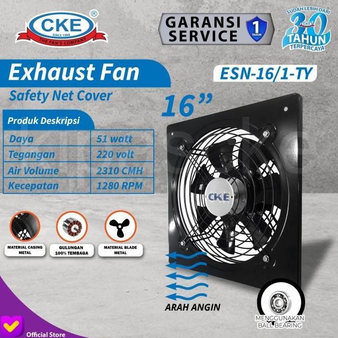 CKE Wall Exhaust Fan 16 Inch Kipas Exhaust Fan Dinding Industrial 16 Inch