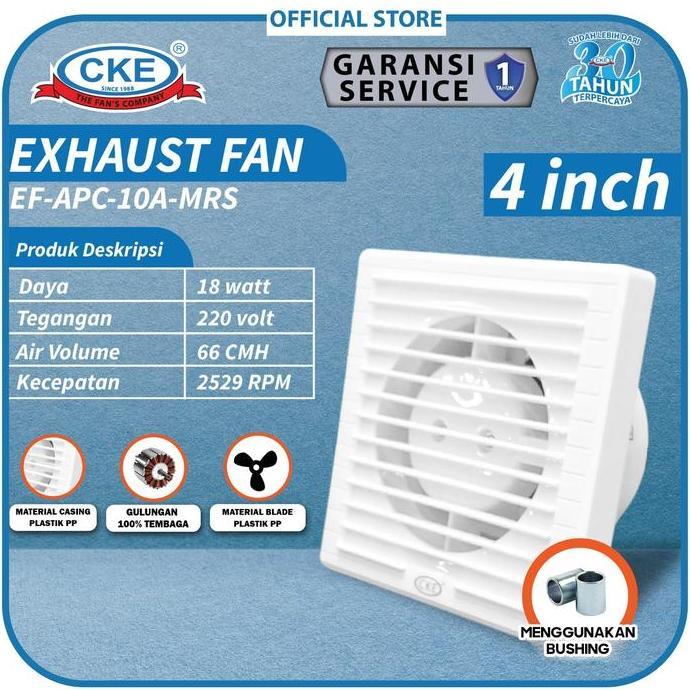 Exhaust Fan Mini Penghisap Udara 4 Inch Kipas Hexos Dinding Tembok