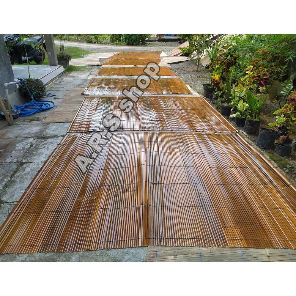 Tirai Bambu Outdoor Motif / Krey Bambu ASLI Tirai Gulung