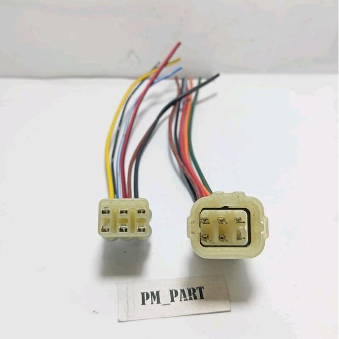 TERLARIS SOKET SOCKET KABEL DLC KAWASAKI 6 SET MALE FEMALE SOKET DLC SHORT
