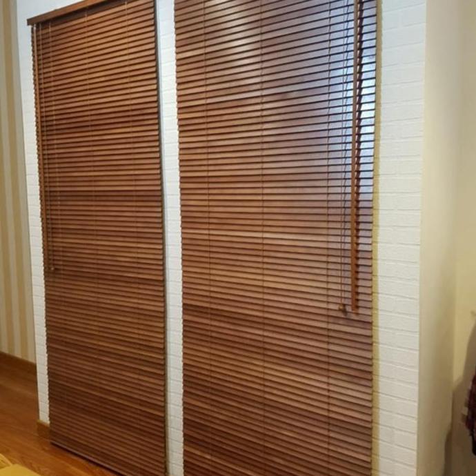 TERLARIS SHAPOINT WOODEN BLIND 25MM KREY KAYU HORIZONTAL PREMIUM TIRAI JENDELA MINIMALIS ELEGAN KREY