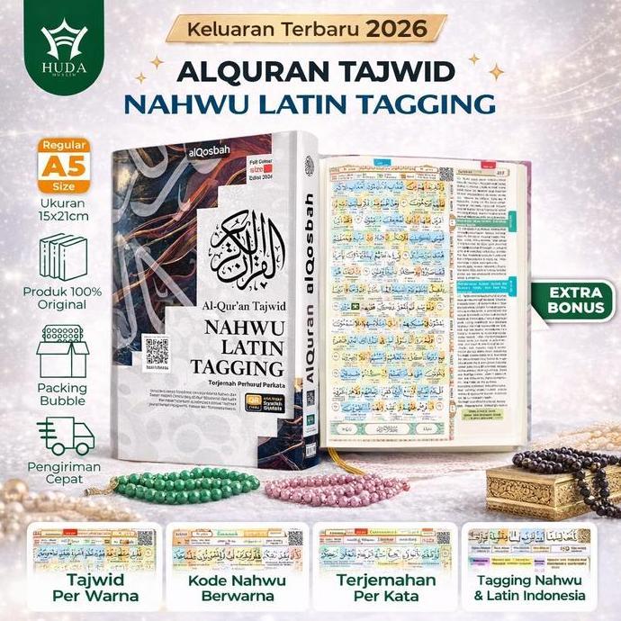 Promo Al-Quran Nahwu Latin Tagging Terjemah Perhuruf Perkata Ukuran A5 (14X21 Cm) Sedang Mushaf Alqu