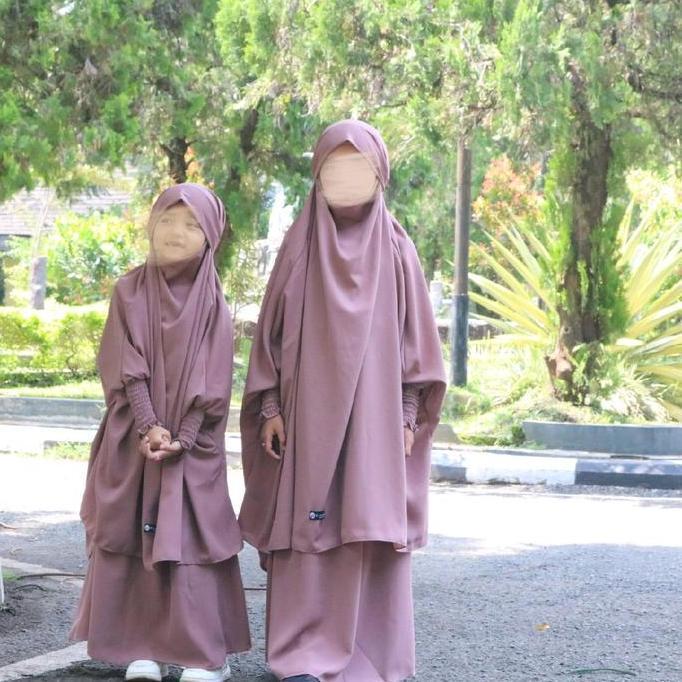 Okeajalah- French Khimar Anak Set Rok Jaitan Dan Kualitas Butik