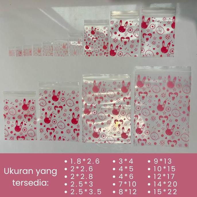 Youme- Plastik Kemasan | Plastik Klip Kecil Besar Motif Ziplock Berkualitas | Plastik Klip Obat 100 