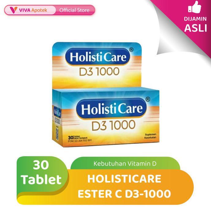 Holisticare Ester C D3-1000 untuk Kebutuhan Vitamin D (30 Tablet)