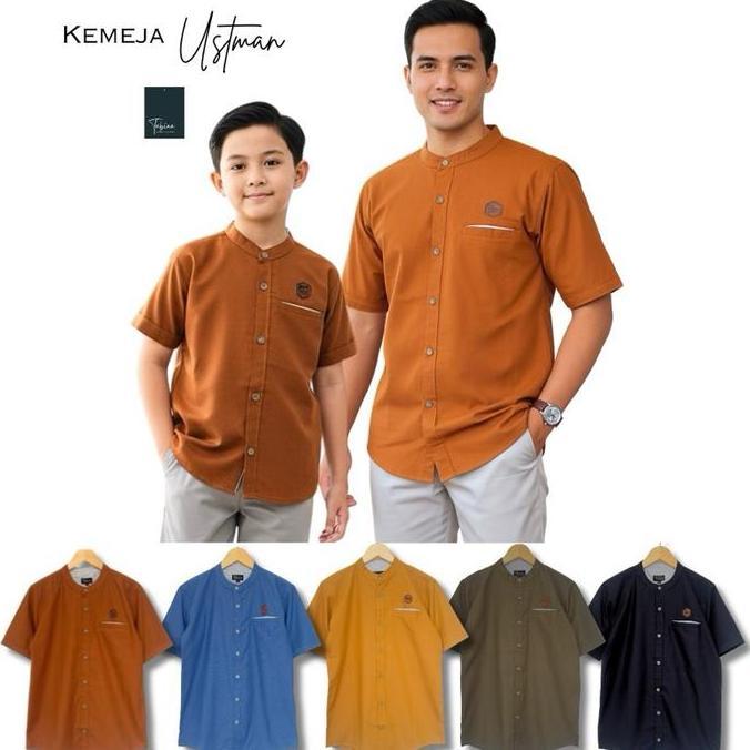 Okeajalah- Atasan Kemeja Koko Couple Lengan Panjang Tabina Seri Ustman Usia 1 Tahun Hingga Dewasa Xx
