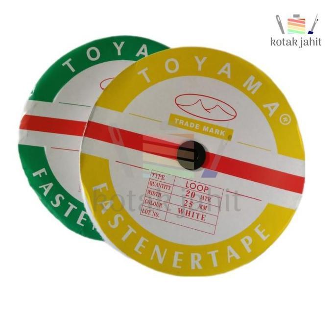 velcro TOYAMA lebar 2.5 cm 1 set kasar dan halus 1 roll 20 meter perekat kretekan prepetan pengikat 