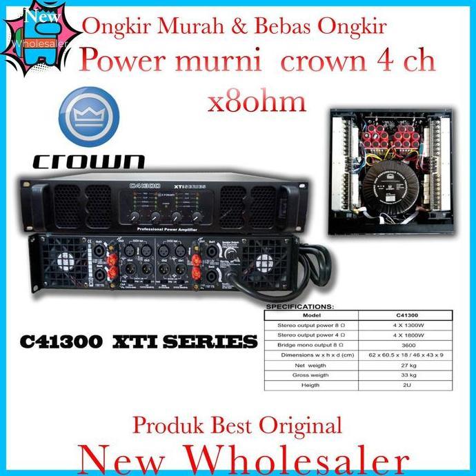 Power Audio speaker crown c41300 xti oronal 4 channel 8 ohm garansi