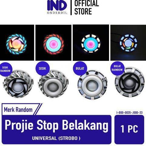 Lampu Stoplamp-Stop Lamp Belakang Projie-Ironman-Pelangi-Rainbow-Bulat-Sisik Strobo Untuk Semua Jeni