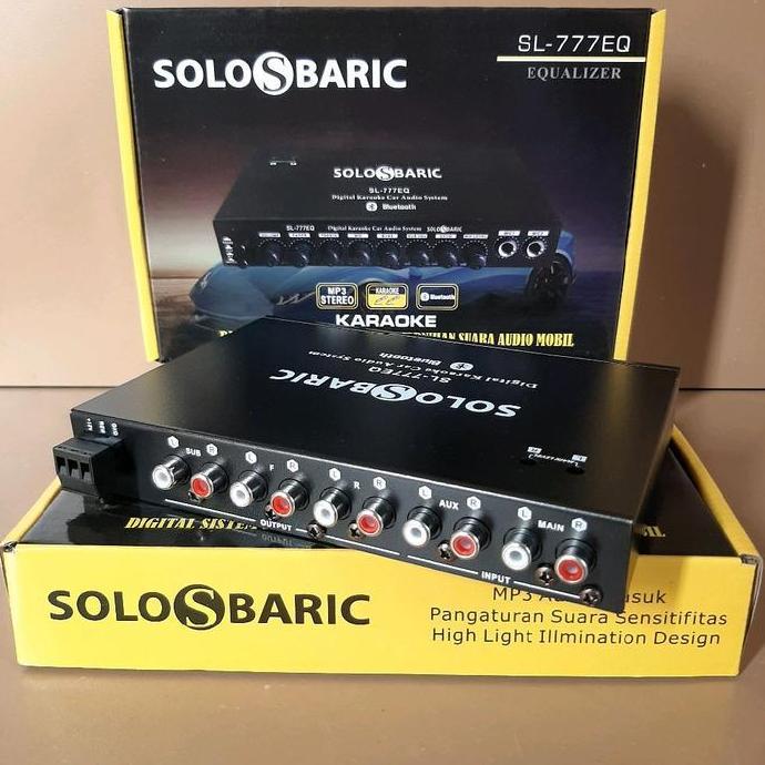PARAMETRIK BLUETOOTH EQUALIZER AUDIO MOBIL PRE AMP KAROKE PARAMETRIK SOLOBARIC SL 777 EQ BLUETOOTH
