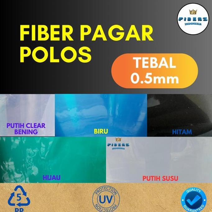 Tokoro- Fiberz- Fiber Plastik Penutup Pagar Polos Tebal 0.5Mm Meteran