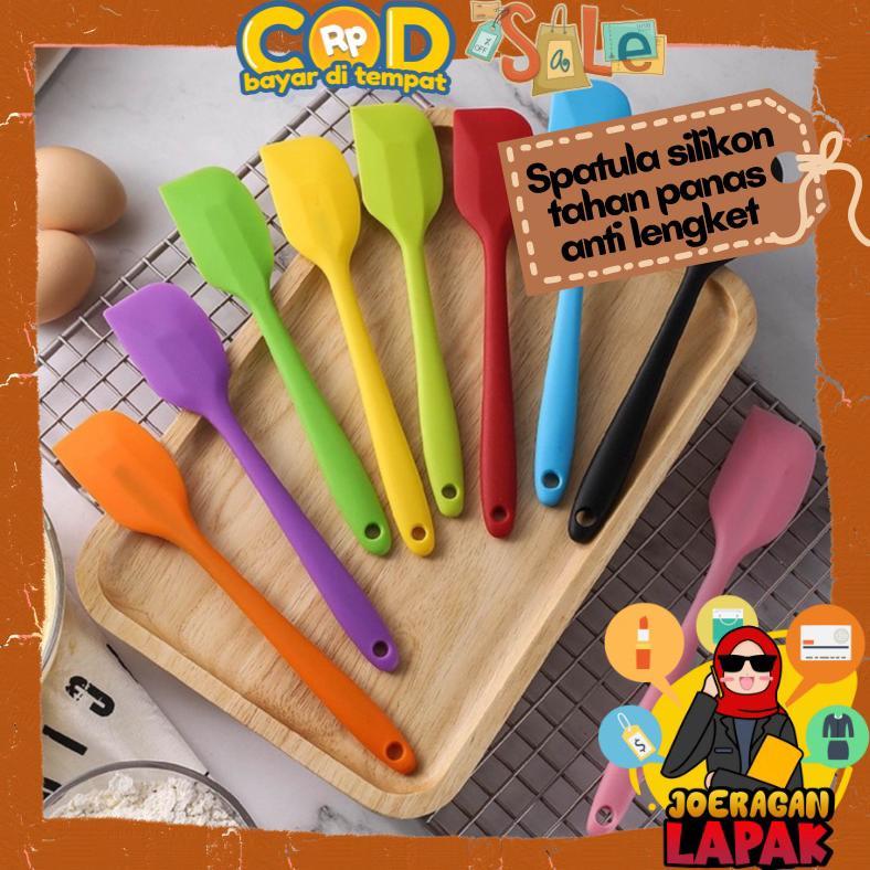 SPATULA BAHAN PLASTIK SILIKON SODET ANTI LENGKET TAHAN PANAS SEKOL KUE
