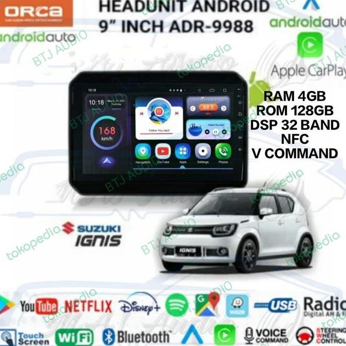 HEAD UNIT TAPE TV MOBIL ANDROID ORCA OEM SUZUKI NIS LAYAR 9"