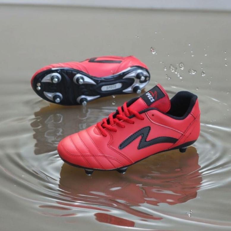 BESTPROMO sepatu bola specs kulit sapi asli pull besi outsol sudah di jahit
