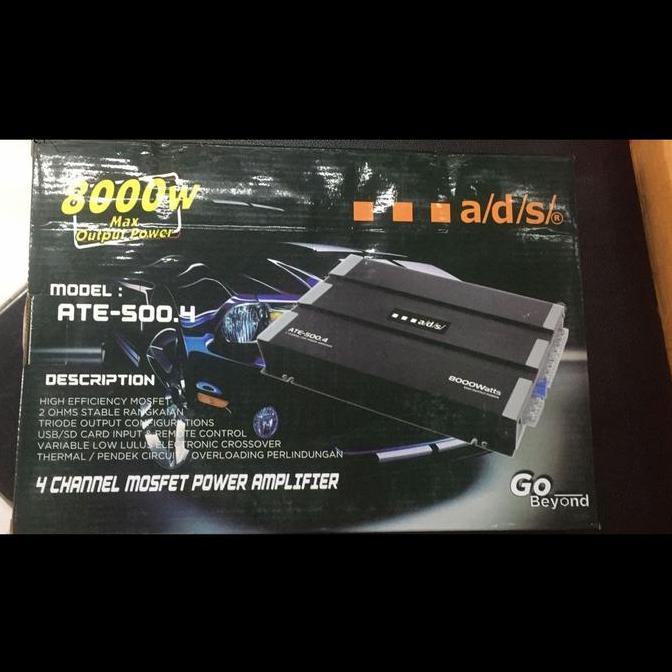 Amplifier power mobil 4 channel merk ADS ATE-.4 kualitas terbaik