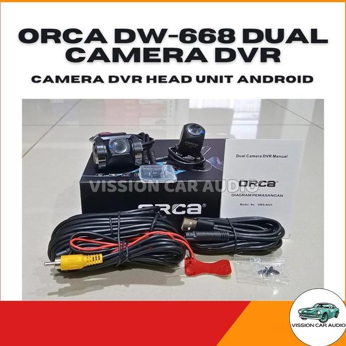 ORCA DW-668 Dashcam Dual Kamera Depan Belakang 64GB