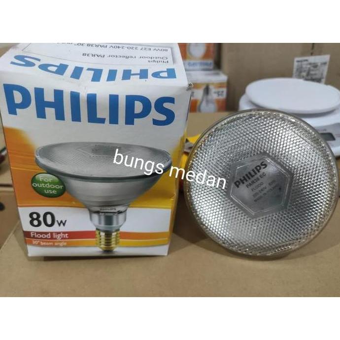 TERMURAH - Lampu SOROT PHILIPS PAR38 PAR 80w 80 Watt CLEAR SPOT BENING FLOODLIGHT