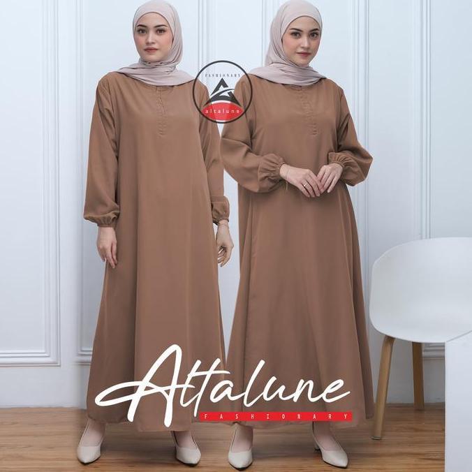 Shukyo- Gamis Abaya Lengan Karet Nita Muslim Terbaru / Basic Abaya Polos Nita Turkey Kekinian Simple