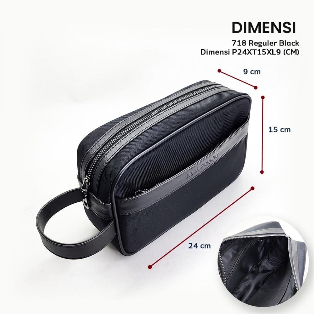 BIG PROMO TAS POUCH PRIA HUSH PUPPIES 718 HITAM | CLUTCH BAG TRAVEL PRIA WATERPROOF PREMIUM