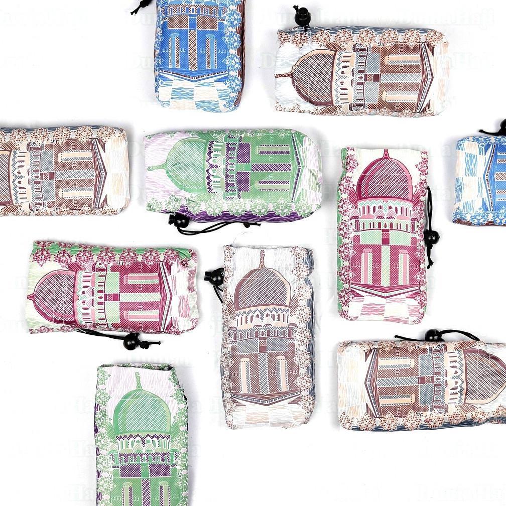 Discount Sajadah Travel Bilal Souvenir Traveling Kantong Saku Mini Pouch Poch Dompet Serut Retsletin
