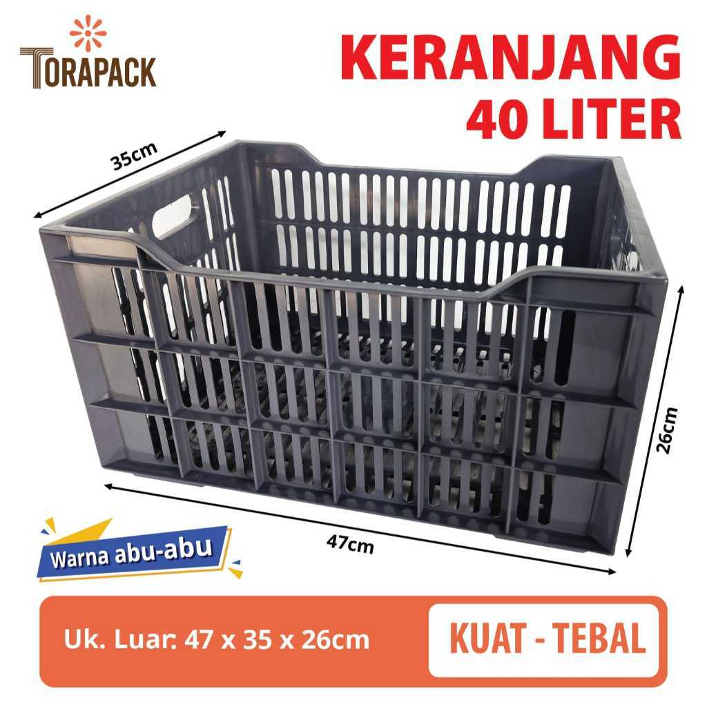 Keranjang Industri / Keranjang Krat Piring Mangkok / Keranjang Serba Guna 40 Liter Kimplast