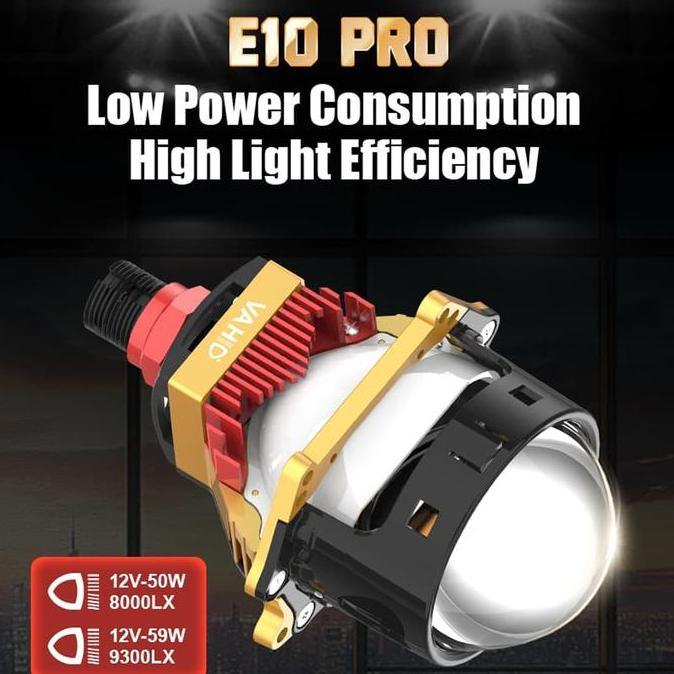 TERLARIS E10 PRO - LAMPU BILED PROJECTOR SEMI LASER 3 INCH VAHID E10 PRO 60 WATT | PREMIUM 3.0" LED 