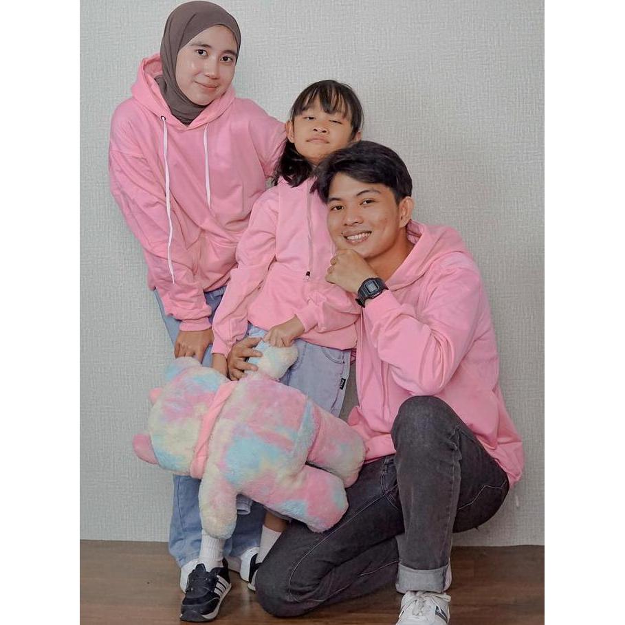 Jeaso Set Family Hoodie Dewasa Anak Keluarga Panjang  Couple Wanita Vol 2 Pasangan Baju Polos Atasan