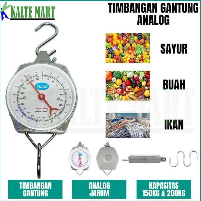 Hanging Scale Analog 150kg 200kg Timbangan Gantung Jarum Manual 150kg 200kg Timbangan Jarum Timbanga