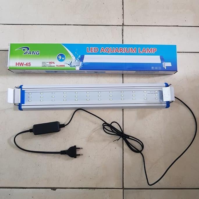 Lampu Led Aquarium YANG HW-45 untuk Akuarium 40-50 cm HW45 9W 9 watt