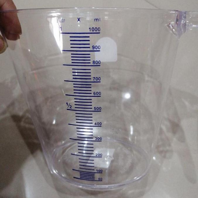 Lansungkirim- Teko Takaran Air 1000Ml/Gelas Takar Air 1000Ml Green Leaf