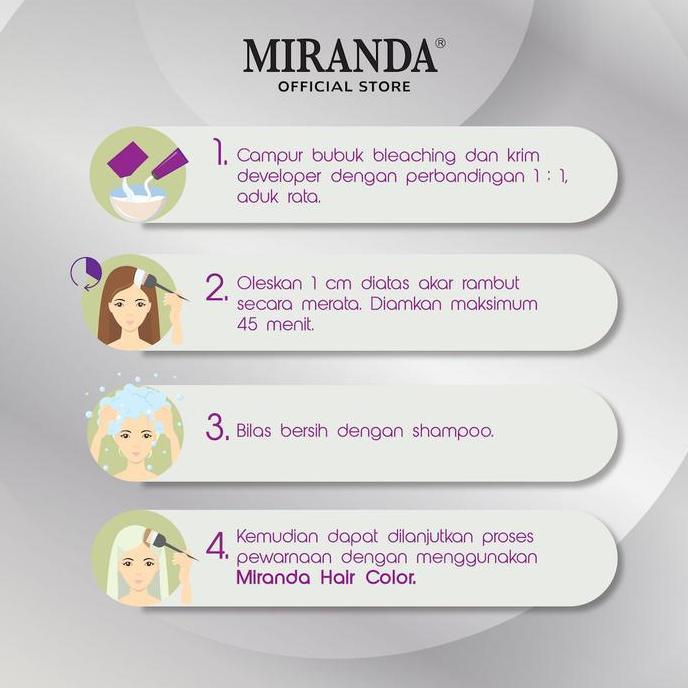 Ohr- Miranda Hair Color Box (Cat Rambut Permanen) Mc1 Natural Black | Mc2 Blue| Mc6 Bleaching | Mc9 