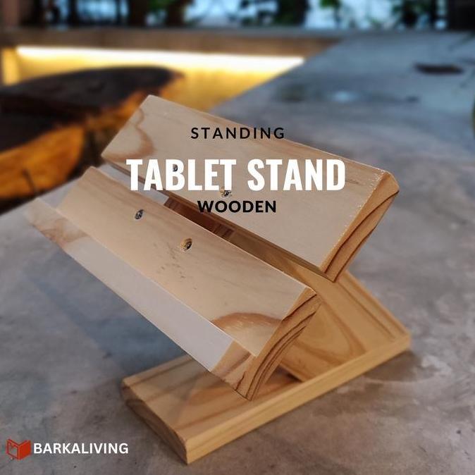 Stand Holder Tablet / Ipad Kayu Kasir / Dock Kasir Tab Berkualitas
