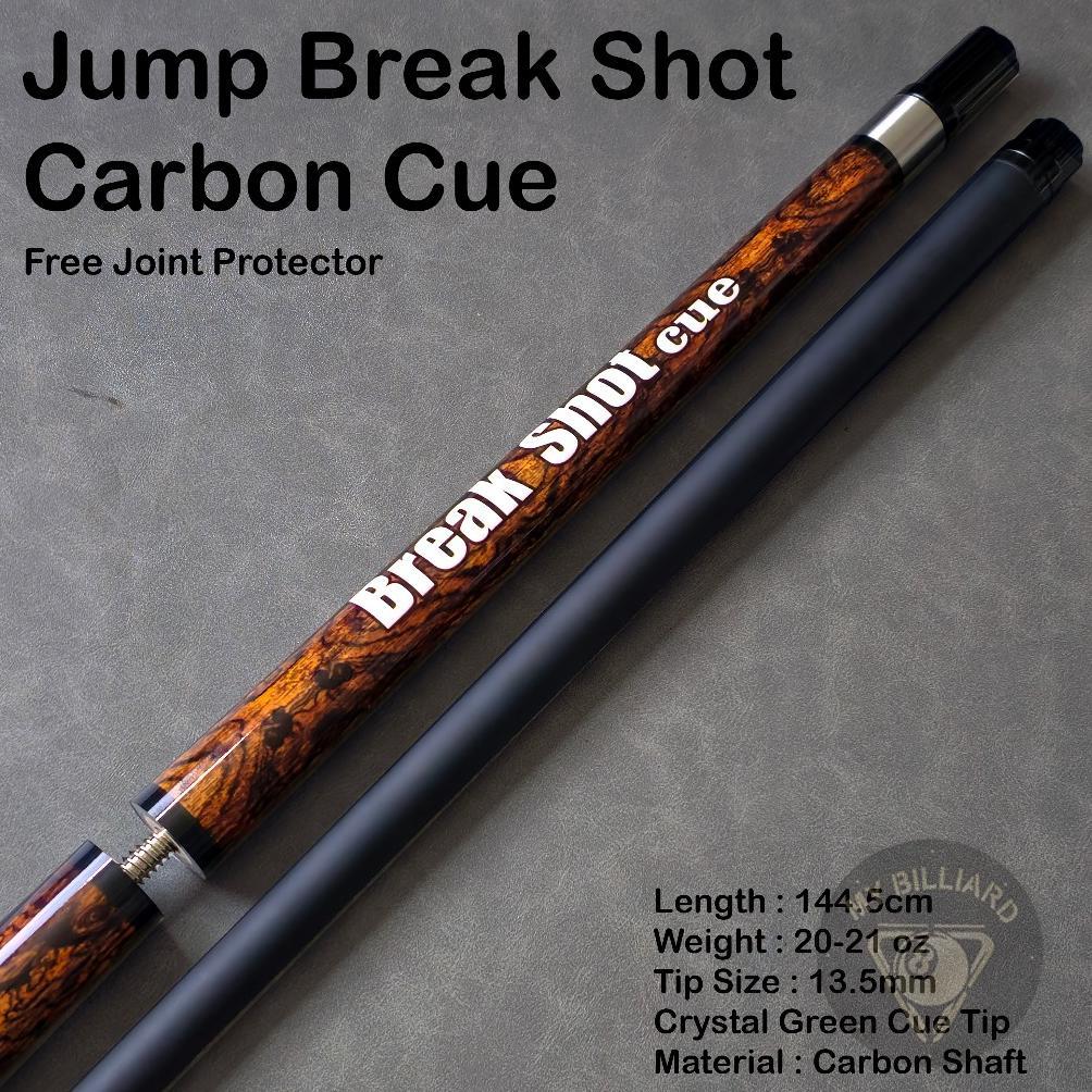 NEW DEALS JUMP BREAK SHOT CARBON CUE STICK BILLIARD 13.5MM - STIK LONCAT KIBAU BILLIAR KARBON