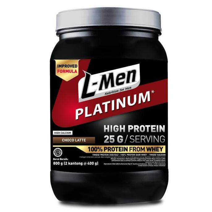 Erganzen- L-Men Platinum Choco Latte 800Gr 1,7Lbs - 25G Whey Protein - 21 Serving - 5,9G Bcaa Dileng