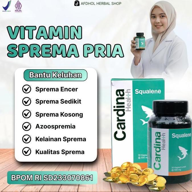 Erganzen- Vitamin Kesuburan Pria Untuk Sperma Encer Sedikit - Cardina Health Squalene 30 Sotgel Bpom